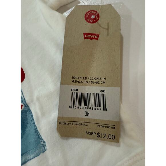 Levi's Little Jean-ius One Piece Baby Size 3 Month New with Tags (03) - Picture 8 of 11